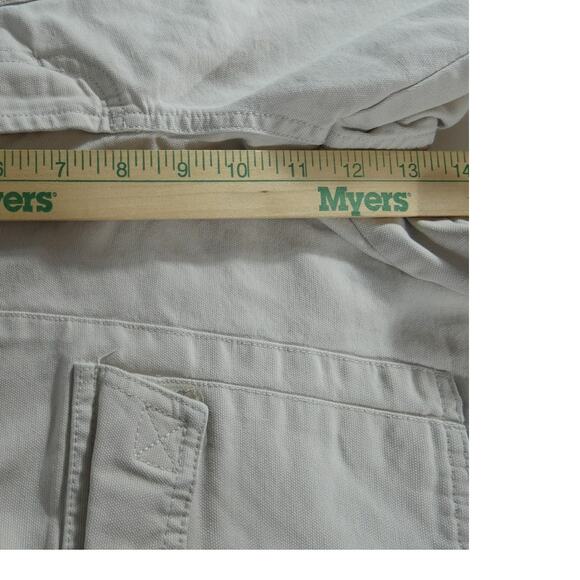 Columbia PFG Large Cargo Shorts Elastic Waist 6 Pockets Cream Hiking Fishing - Picture 6 of 7